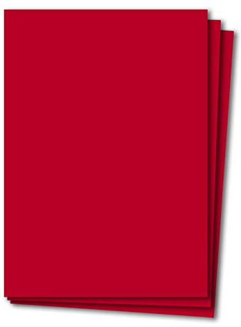 100 Blatt Tonkarton DIN A4 - Rot - 240 g/m² dicker Bastelkarton - 21,0 x 29,7 cm Pappe zum basteln für Fotoalbum Menükarte Bedruckbar DIY kreativ sein