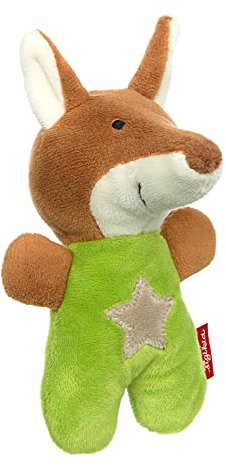 SIGIKID 42797 Rassel Fuchs Red Stars Mädchen und Jungen Babyspielzeug empfohlen ab Geburt grün/braun