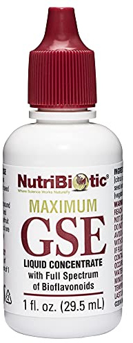 NutriBiotic – Maximum GSE, 1 Oz Liquid | Grapefruit Seed Extract Premium Concentrate with Bioflavonoids | Highly Potent, Vegan, Gluten Free & Non-GMO