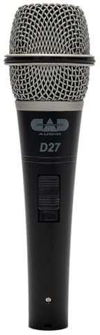 CAD Audio D27 Supercardioid Handheld Dynamic Microphone – QuietTouch On/Off Switch, Neodymium Capsule, Metal Construction