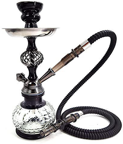 2 Manguera Shisha Combo Conjunto Mini Lantern Hookah Vidrio Jarrón De Vidrio, Conjunto De La Copa De Hookah Portátil Fiesta De La Fiesta Set Para El Hogar, Coches Y A