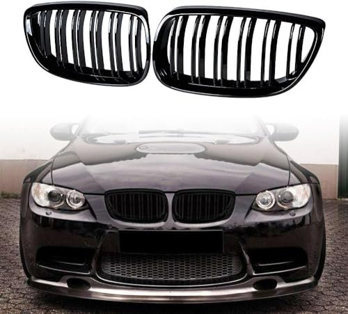 Gangying E92 E93 Rejilla de para BMW 3 series E92 E93 Parrilla Coupe E92 E93 M3 riñones Serie 3 Radiador Parrilla Negro Doble 2006 2007 2008 2009