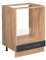 Vicco Oven housing cabinet Fame-Line, Anthracite high gloss/Gold power oak, 60 cm without worktop