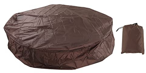 Abdeckung, aufblasbar, den Außenbereich, , Poolmöbel, Staubschutz, runde Badewanne, 190 Silber, Polyester, Taft, wasserdicht (215 x 70 cm, braun)