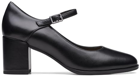 Clarks Freva55 Strap Womens Black Leather, 7