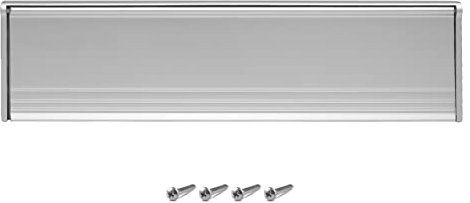 Internal Letterbox Draught Excluder 11.5 Inch (29.3cm) Metal Draught Letter Plate Seal Letter Box Flap - Prevents Draughts Coming Through The Letter Box - for Wood or uPVC Doors - Silver