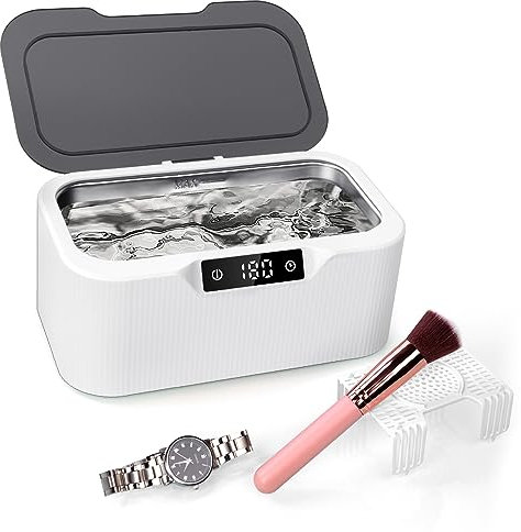 AMFUN Ultraschallreinigungsgerät, 45000Hz Professioneller Ultraschallreiniger mit 3 Zeitfunktionen, 500ML Ultraschall Brillenreinigungsgerät für Brillen Uhren Schmuck Ringe Zahnersatz
