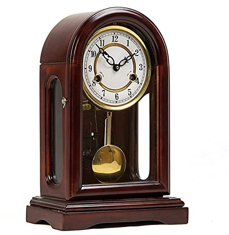 LUOYAOB Vintage Kaminuhr Tischuhr Vintage, Manteluhr Stille Dekoration, Kaminmanteluhr, for das Wohnzimmer, Küche, Büroregaldekoration