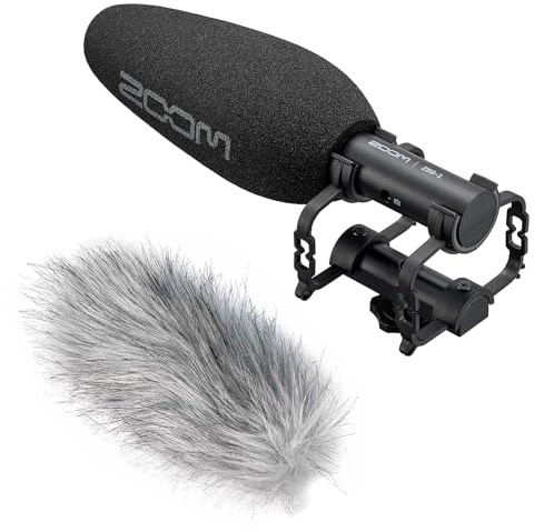 Zoom ZSG-1 Shotgun Microphone directionnel pour appareil photo et smartphone + protection contre le vent en fourrure Keepdrum