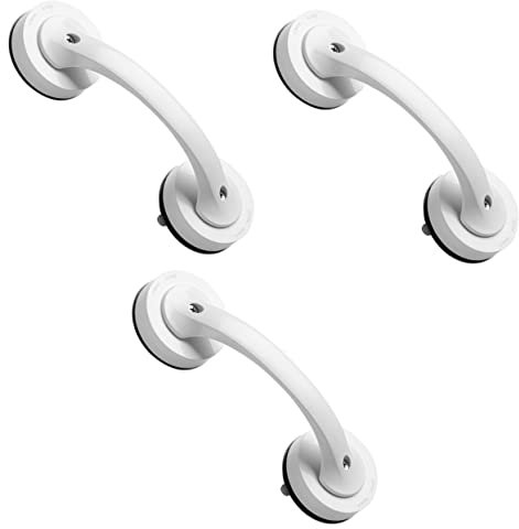 ULTECHNOVO 3pcs Bath Handles for Elderly Suction Grab Bars Shower Holder Safety Hand Rail for Senior Material