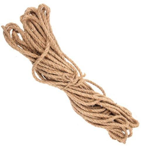 Artibetter Cuerda De Yute Artesanal Resistente 6 Mm x 20 M, Cuerda Natural Amarilla Anticorrosiva Para Jardinería y Manualidades, Cordel Multifuncional Para Embalaje Agrícola