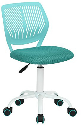 FurnitureR Bunter Schreibtischstuhl, moderner höhenverstellbarer Computerstuhl ohne Armlehnen, ergonomischer Drehstuhl für Kinderzimmer und Home Office