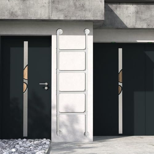TATITZRO Scala a Parete per Garage, Arredamento per la casa e scaffali, Scale fisse per Scale di Uscita da pozzetto per finestre da seminterrato, Scala di Uscita in Metallo per Ingresso per