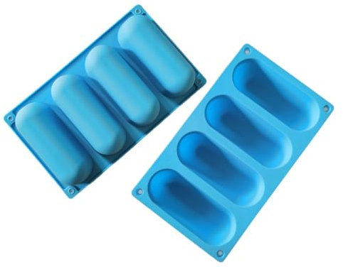 Cabilock Molde De Silicona Para Panecillos Alargados De Salchicha 2 Piezas Para Hornear Silicona Resistente Al Calor Para Repostería Casa y Picnic
