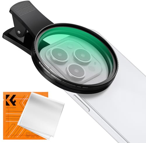 K&F CONCEPT K-Serie 67mm Black-Mist 1/4 Handy Filter | Mit 18-facher Nanobeschichtung Schraubfilter, kompatibel mit iPhone 13-16 Series und Samsung Galaxy S24 S23 S22 Ultra, FP101