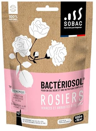 SOBAC Bactériosol® Fertilisant Rosiers et arbustes à fleurs - sachet 500g