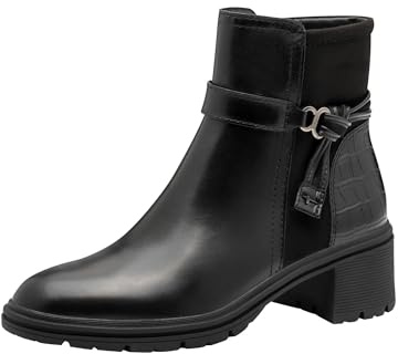 Tamaris Femme Damen Boot Heel 1-25823-45 Bottine, Noir, 39 EU