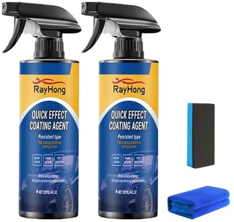 Quick Effect Coating Agent, 3 in 1 Hohe Schutzwirkung Schnell beschichtetes Auto Nanos Spray, Multifunktionales Keramikversiegelung Auto Beschichtungs Spray & Kratzer Entferner Auto (1 STK)