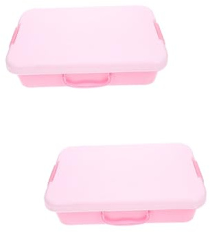SUPVOX 2pcs Portable Handheld Sand Tray with Lid Sandbox Storage Box for Reusable Material Multifunctional Organizer for Indoor