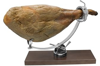 Cuchillería Parra Jamonero Córdoba Plus Profesional, Giratorio 360 Grados, (Base Madera Haya)