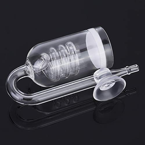 Zerodis Filter Tillbehör Transparent Glas Koldioxidreaktor för Vattenanläggningar Tank Hög Effektivitet och U-form för Optimal CO2-distribution Akvarium Co2-diffusor