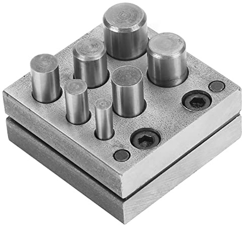 Cryfokt Juego de Discos de Troquelado de 7 Agujeros |Herramientas de Joyería de Corte de Perforación Redonda de Acero de Aleación para Formar un Perfecto, Anticorrosión, Kit de Herramientas de
