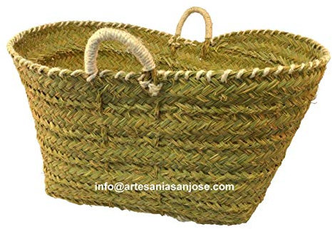 Senda ARTESANA Cesta de Esparto para leña - Ideal para Decorar