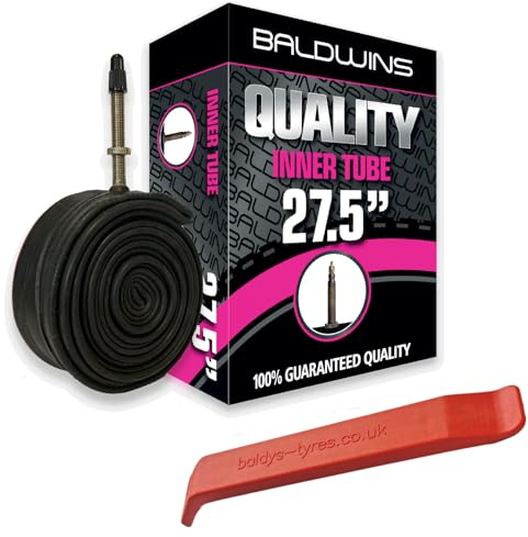 27,5 Zoll Baldwins Fahrradteil Fahrradschlauch Pannensicher, 69,8 cm x 5,6 cm bis 6,5 cm (passend für alle 2,20, 2,25, 2,30, 2,35, 2,40, 2,50 Reifen) Presta/französisches Ventil