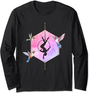 Love Aerial Hoop, Aerial Yoga, Aerialist Kolibri Colibri Langarmshirt