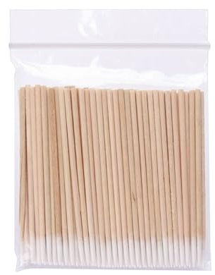 WUSJCOF 300 Pezzi Bastoncini da Tampone in Cotone,Tamponi di Cotone a Doppia Punta,Micro Pennelli Applicatori Ciglia,Micro Spazzole Bacchette,per Ciglia Estensioni,Trucco