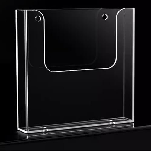 Racks Displays Transparenter Prospektständer A4/A5/A6, Offener Zeitschriftenständer aus Acryl zur Aufbewahrung von Zeitungen und Comics, An der Wand montierter Prospekt-Flyerhalter für Büro und Schu