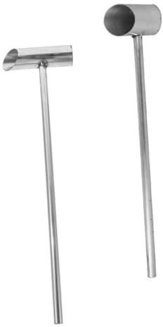 Amosfun 2pcs Stainless Steel Marshmallow Sugar Scoop Multi-Function Food Scooper for Candy Marshmallow Making