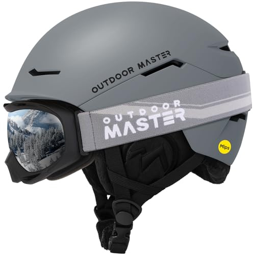 OutdoorMaster ELK MIPS Ski Helmet & Goggles - Men, Women & Youth Snowboard Set
