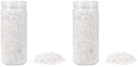 HEKU grobkörniges Deko-Granulat in weiß, ca. 750g I Vielseitig Einsetzbar I Ideal für Hochzeiten und Bastelprojekte I Wiederverschließbare Dose (Packung mit 2)