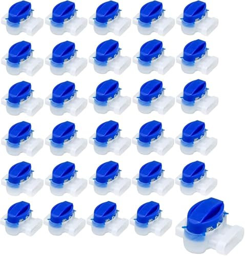 DERAYEE 30 Stück Kabelverbinder für Mähroboter,Wasserdicht Anschlussklemmen Kabelklemmen Kabel Draht Verbinder für Automower Rasenmäher Mähroboter Garten