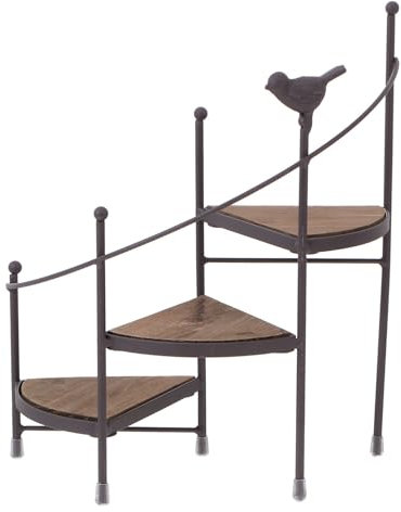 Yardwe Supporto per Bonsai in Ferro Supporto per Vaso di Fiori Scaffale Multistrato Liscio per Larredamento della Casa