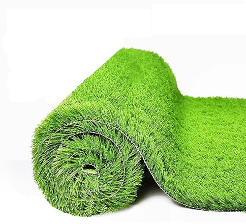 Gazon Artificiel Réaliste Exterieur, Faux Gazon avec Trous de Drainage, pour Jardin, Pelouse, Paysage, Balcon, Décoration(6.5 * 23ft/200 * 700cm)