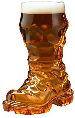 Vgvgaj Bota de cerveza de base pesada, taza de cerveza en de zapato,Copa de cerveza transparente - Drinkware Stein de gran capacidad, decoración estética reutilizable para el hogar, restaurante