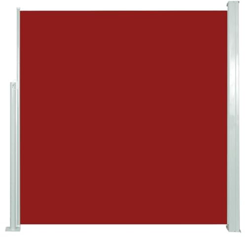 Eleganz Toldo lateral extensible 140 x 300 cm, color rojo, marco de acero y tejido 100% poliéster con revestimiento de poliuretano, perfecto para terraza y jardín, protección UV y durabilidad