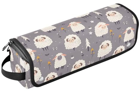 Dreamy Cute Sheep Hair Tools Travel Bag and Heat Resistant Mat Dustproof Travel Hair Straightener Bag for Hot Tools Curling Iron Flat Irons Hair Volumizer Styler Portable Travel Essentials