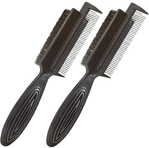 TOPPERFUN 2pezzi Spazzola Per Doppia Faccia Setole in Nylon Per Cotonare i Design Ergonomico Per Presa Confortevole