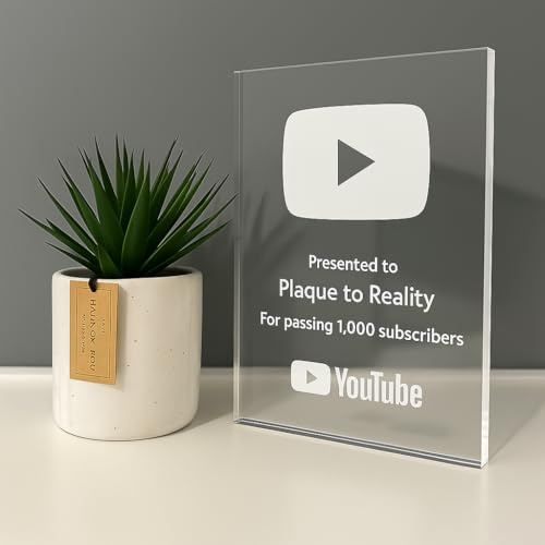 Premio premium de botón de reproducción para suscriptores de YouTube (transparente)