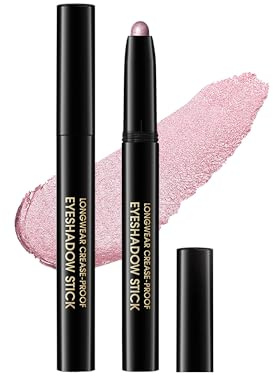 Fard a Paupiere Paillette Crayon, Perles de Rose Shimmer Cream Eyeshadow Stick, Marron Pailleté Paupières, Longue Durée Imperméable, Ombre à Paupières Facile à Glider, Cadeau pour Les Femmes-08