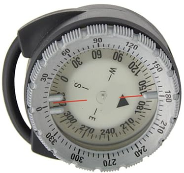 lazyfun Waterproof Diving Compass Underwater Camping with Tube Clips Designs Watch Strap Navigation Compass