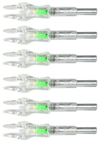 FQH 3pcs Archery LED Lighted Arrow Nocks - 4.2mm Automatic Tail Design for Bow Arrow Shafts, Improved Arrow Visibility