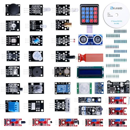 ELEGOO Aufgerüsteter 37 in 1 Sensormodul Bausatz kompatibel mit Arduino | Enthält Anleitung für Elektronik Projekte, ohne Mikrocontroller-Board, für Einsteiger kompatibel mit Raspberry Pi & STM32