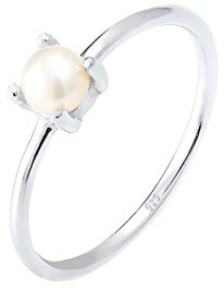Elli Anillo de perlas de agua dulce filigrana plata 925 0611512916, 58, Plata de ley