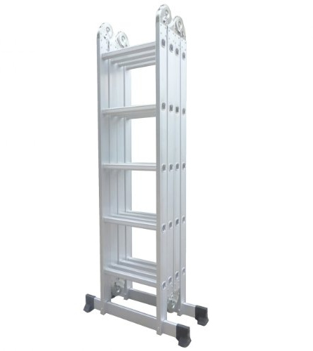 Varan Motors DLM105 Aluminium Multifunktionsleiter, Klappleiter, Gerüst 5.92m, 20 Stiegen