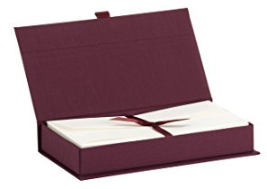 Rössler 10561252201 - Kartenkassette, 15/15, DL/DL, bordeaux/weiß
