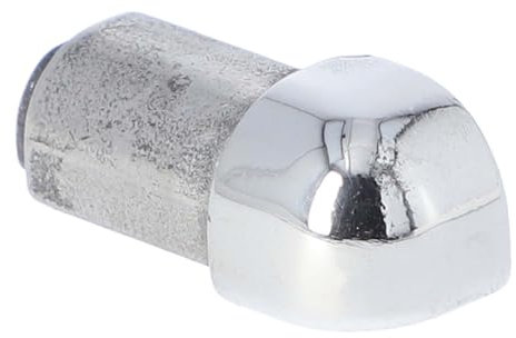 Außenecke für Fliesenschiene, Fliesenprofil, Rundkantenprofil, Edelstahl (V2A) glänzend, 10 mm Höhe
